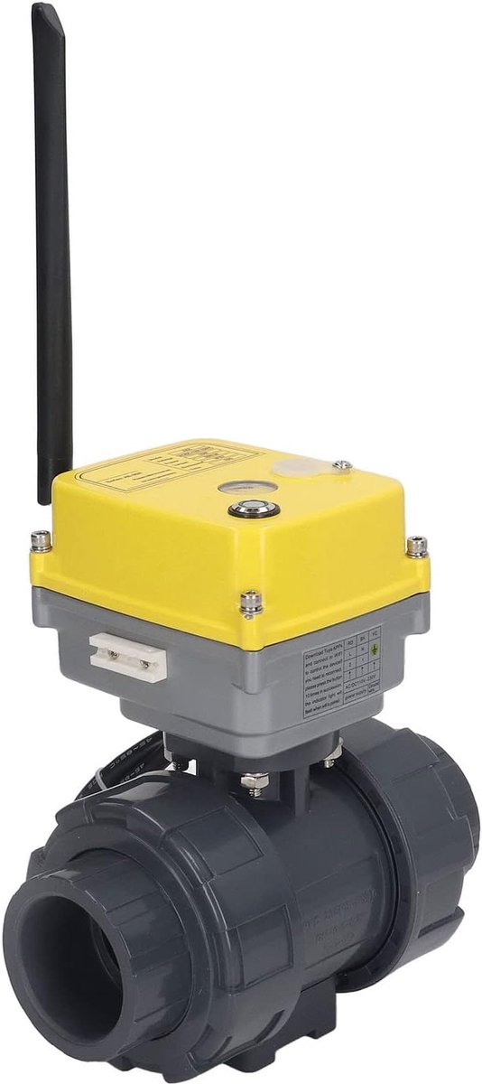 Slimme Elektrische Klep - App Gestuurde Klep - Waterleiding Controle - IP67 Waterdicht - DN50 - Grijs