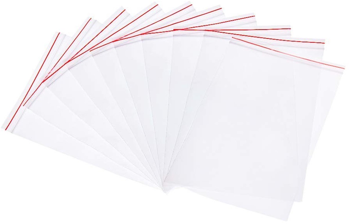 Dailygoods - Plastic Zakken - Resealable Opbergzakken - 100 Stuks - Doorzichtige Ziplock Zakken - Herbruikbare Zakjes 19x13cm - OPP Cellofaan