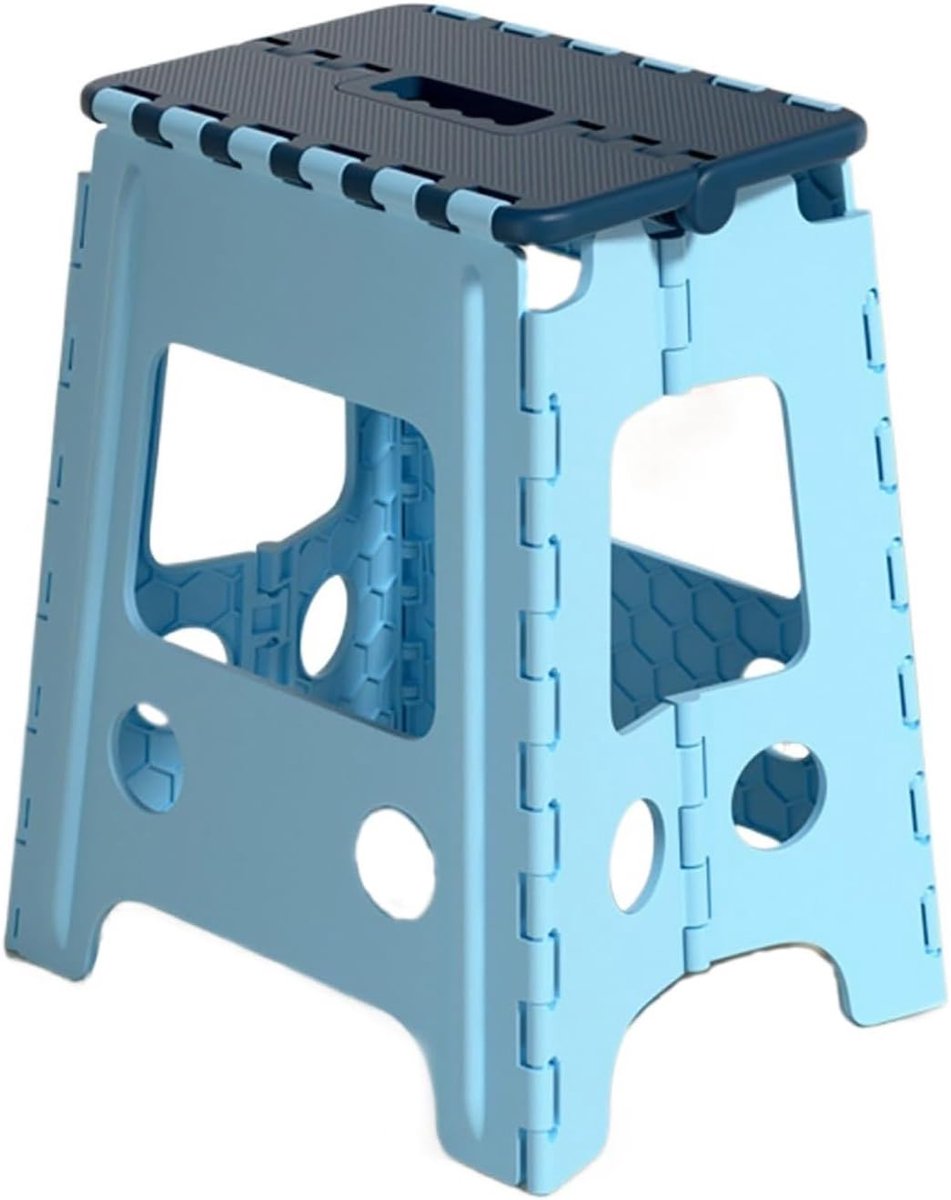 Opvouwbare Douchekruk - Voetsteun Krukje - Veilig Scheren - Waterdicht Antislip - Compact Lichtgewicht - Blauw