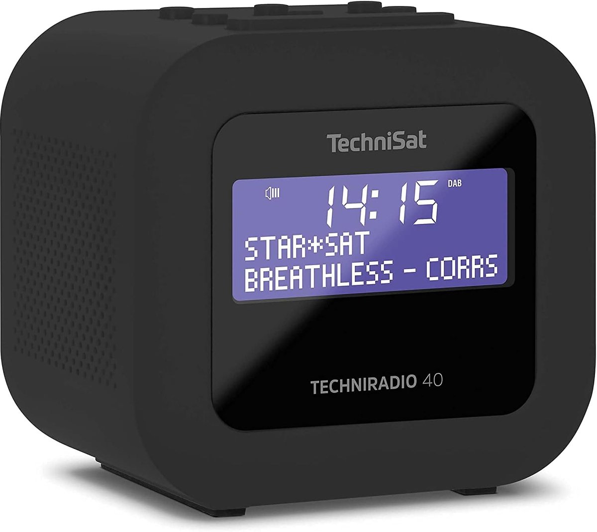 Wekkerradio DAB+ - Digitale radio - Ontspannen wakker worden - Dubbele alarmtijden - 19.2 cm breed - Zwart