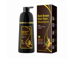 Haarverf Shampoo - 500ml - Donkerbruin - 5 Minuten Directe Kleurshampoo - Dexe
