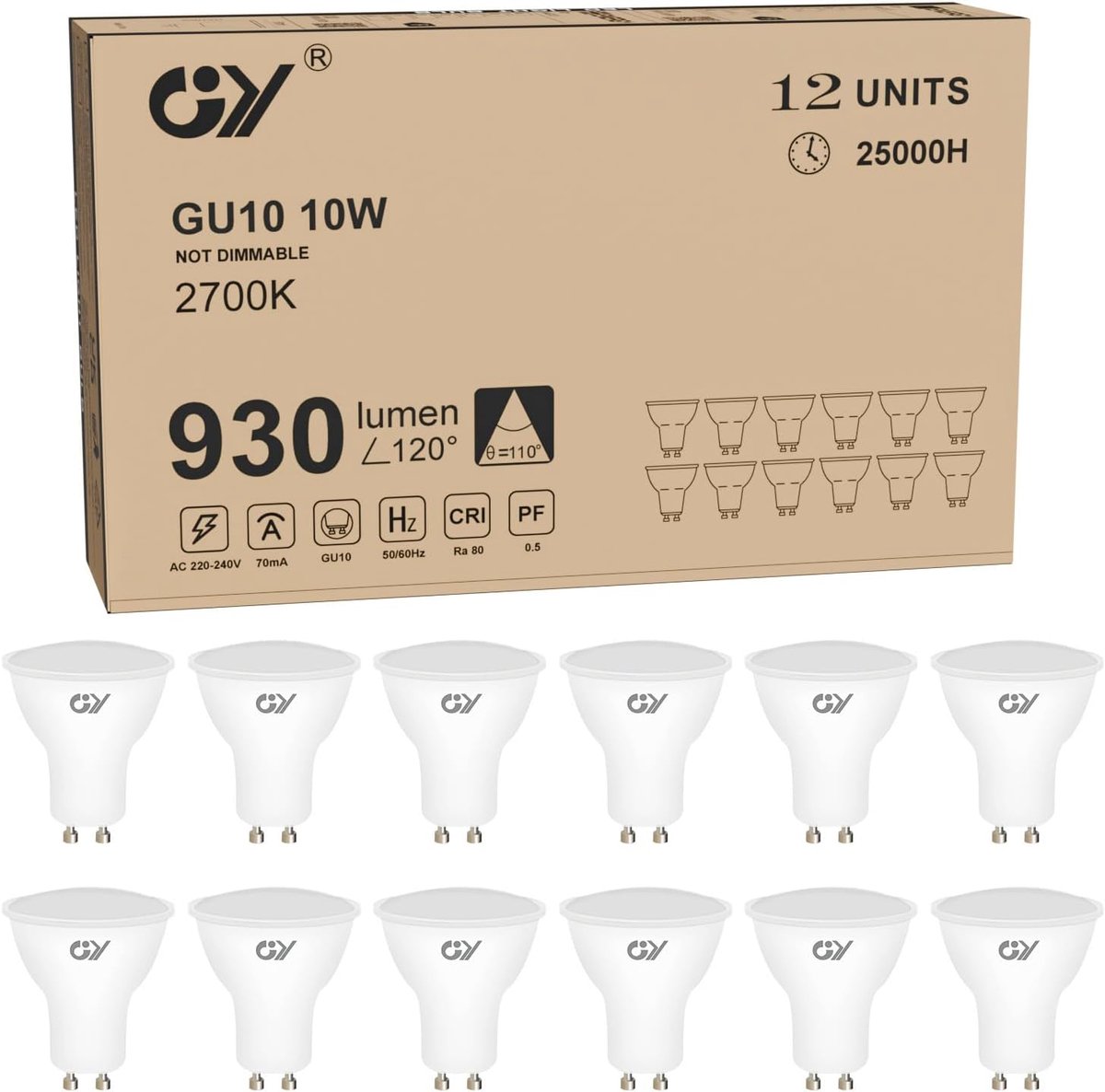 LED Lampen - Spots - Woonkamer Verlichting - Energiebesparend - 1100 Lumen - Warm Wit