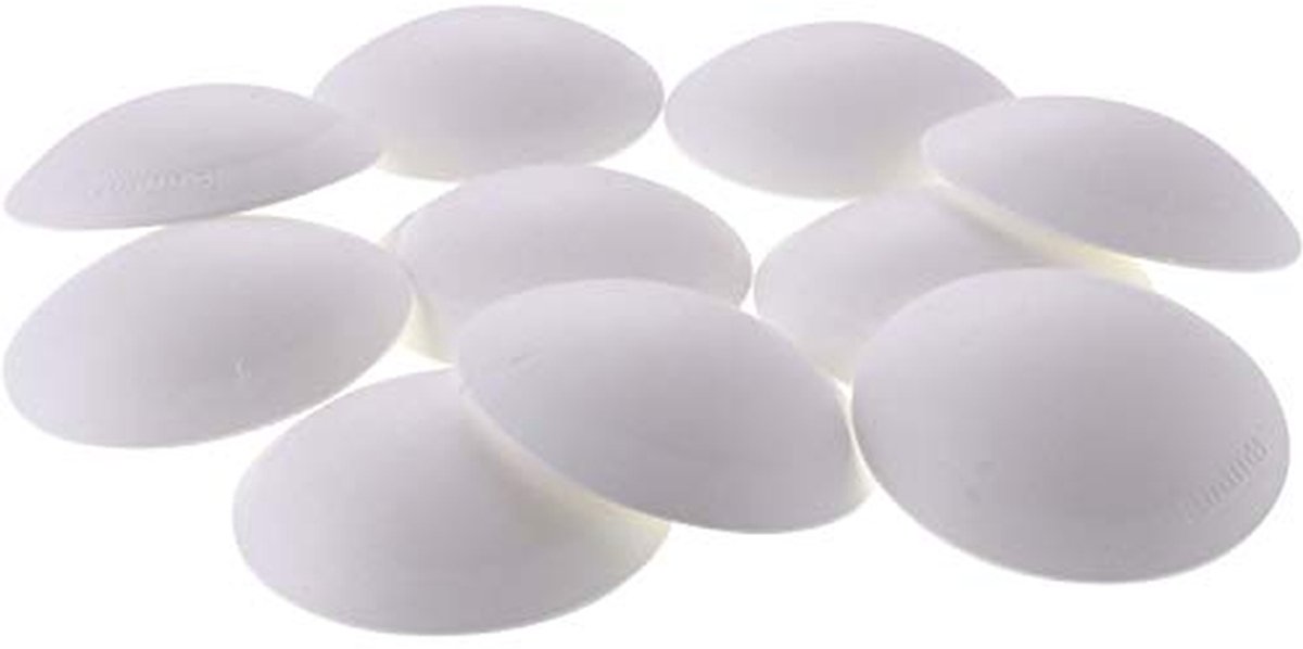 Deurbuffer rond - Muurstopper - Muren beschermen - Zelfklevend - 60 mm 10 stuks - Wit