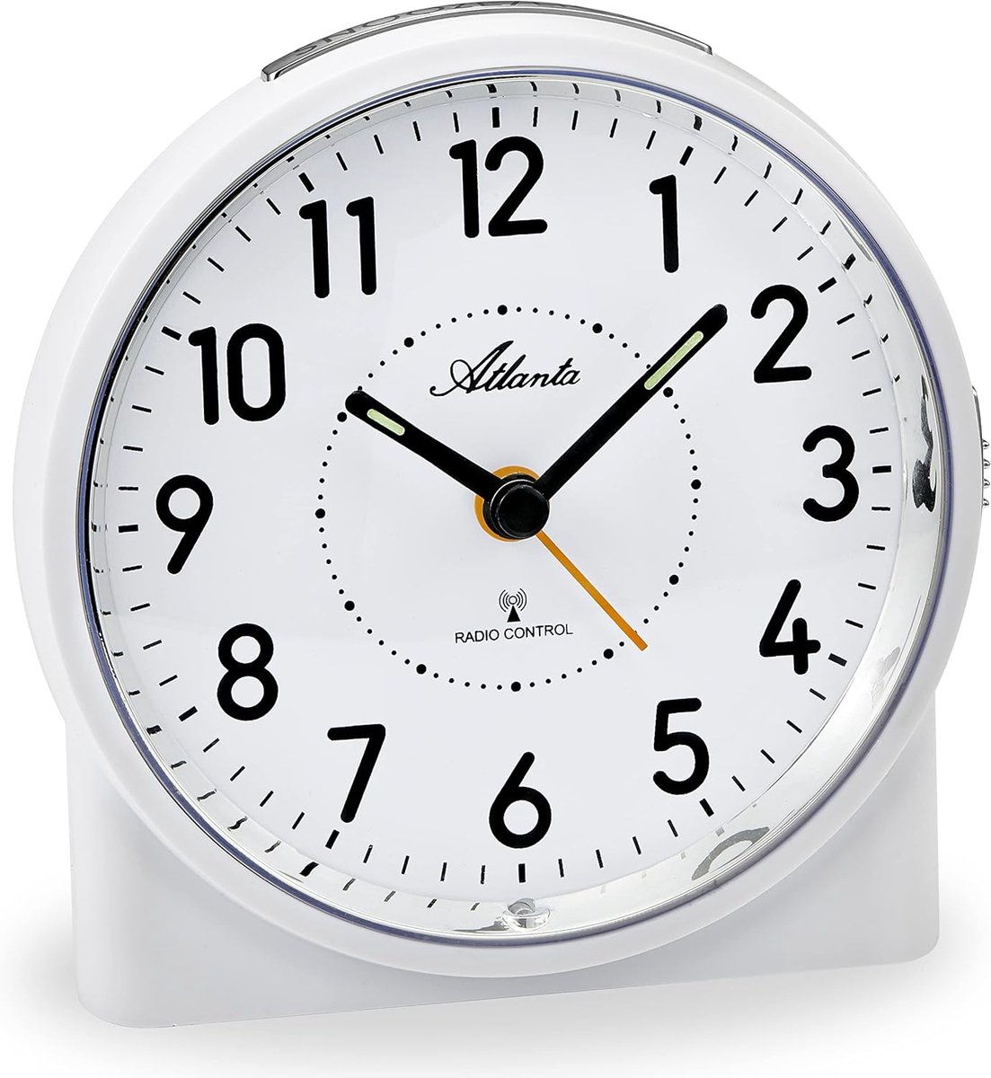 Grote radiowekker - Analoge wekker - Rustig Wakker Worden - Automatische tijdinstelling - 115 cm diameter - Wit
