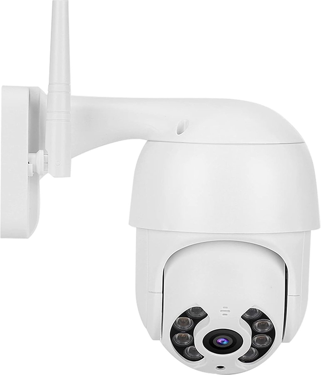 Mini Dome Camera - Beveiligingscamera Wifi - Huisbewaking Buiten - IP66 Waterdicht - 1080P Resolutie - Wit