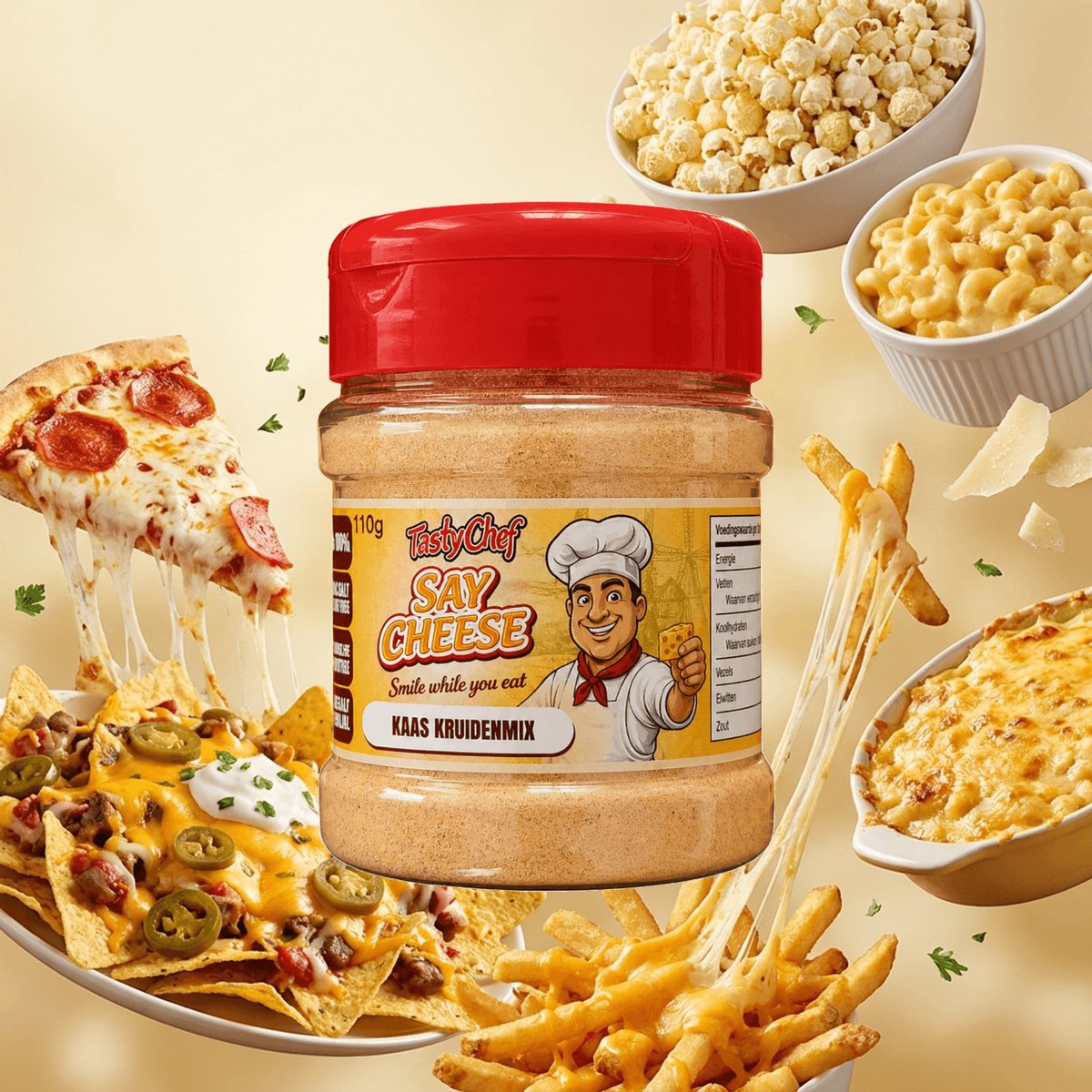 TastyChef Say Cheese - Kaas Kruidenmix voor pasta, friet & nacho's