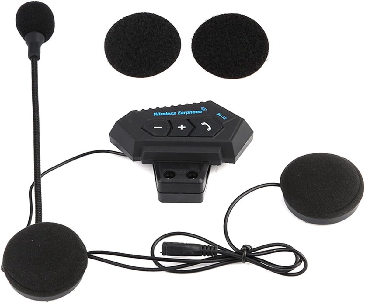 Helm Bluetooth Headset - Motorhelm Luidsprekers - Veilig Bellen - Hi-Fi Geluidskwaliteit - 1 Paar - Zwart - afbeelding 1