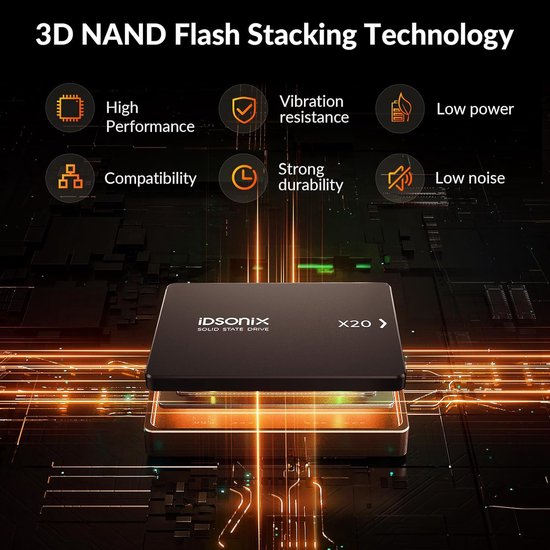 Interne SSD - Harde schijf - Sneller opstarten - 3D NADA Flash - 1 TB - Zwart — afbeelding 5