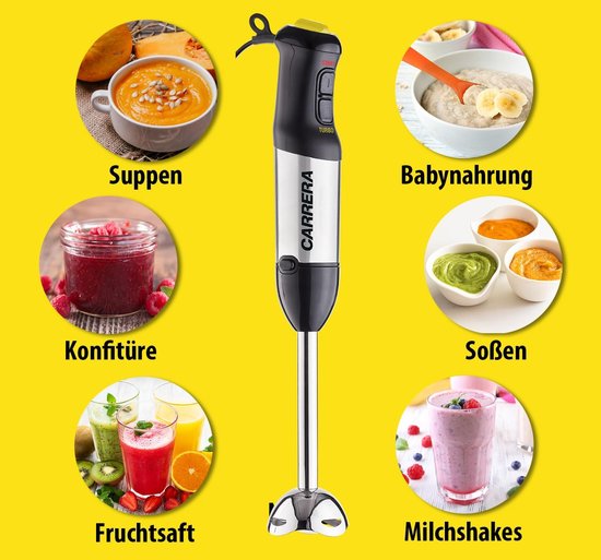 Staafmixer Set - Keukenmixer - Snel Mixen - Tien Snelheden - 21 cm - Zilver — afbeelding 3