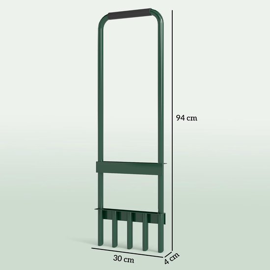 Gazonbeluchter Handmatig - Tuin beluchter - Gazon Onderhoud - Holle Punt Ontwerp - 30 x 94 cm - Donkergroen — afbeelding 5