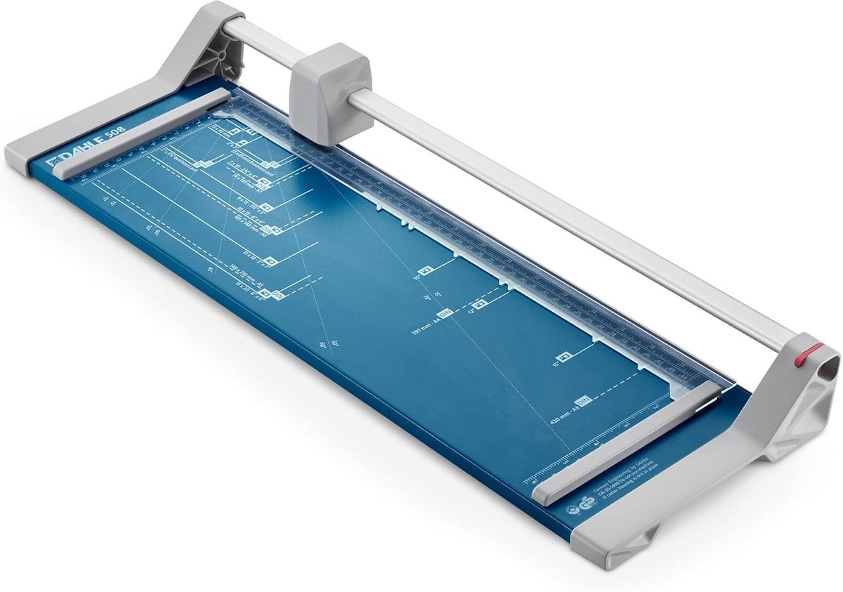 Papiersnijder Rol - Papier Snijmachine - Nauwkeurig Snijden - Veiligheidsmeskop - DIN A3 - Blauw