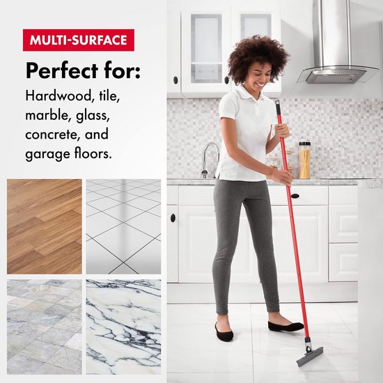 Gepatenteerde Vloerwisser 30 Cm - Massieve 100% Siliconen - Lange Handgreep 140 Cm - Verstelbare Knokkelvoeg - Voor Wassen Drogen Badkamer van Mopnado — afbeelding 3