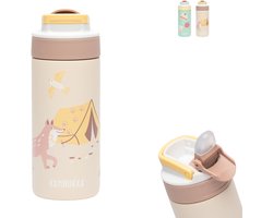Kambukka Lagoon Gourde isotherme pour enfants 400ml Adventure Camp - avec paille intégrée - gourde enfants - gourde pour l'école