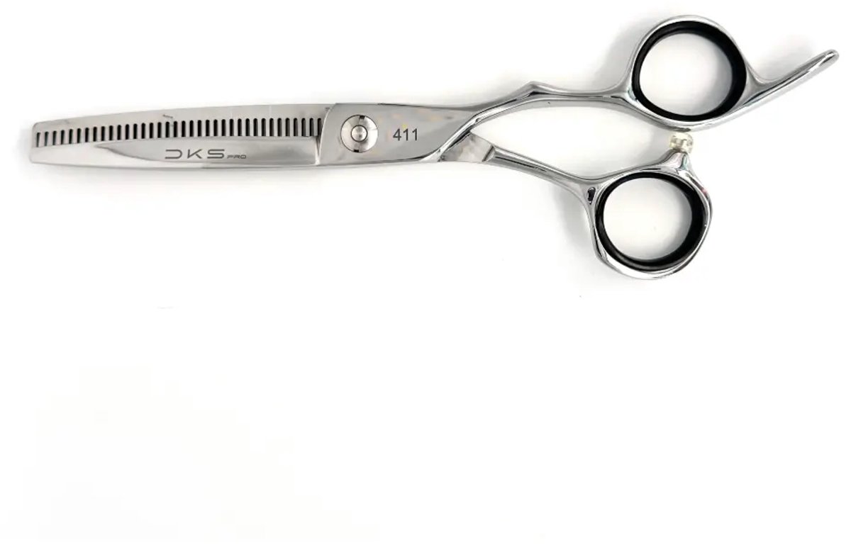 DKS Pro 411 Coupeschaar 6.0 Inch – Premium Uitdunschaar – 36 Tanden – SUS 440C RVS – Rechtshandig – Zilver