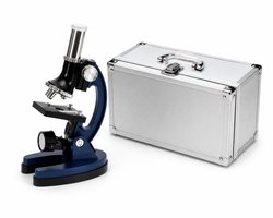 DrPhone Datyson - 1200x - Aluminium Educatieve Beginnersmicroscoop - Wetenschap - Luxe Koffer + Accessoires - Blauw
