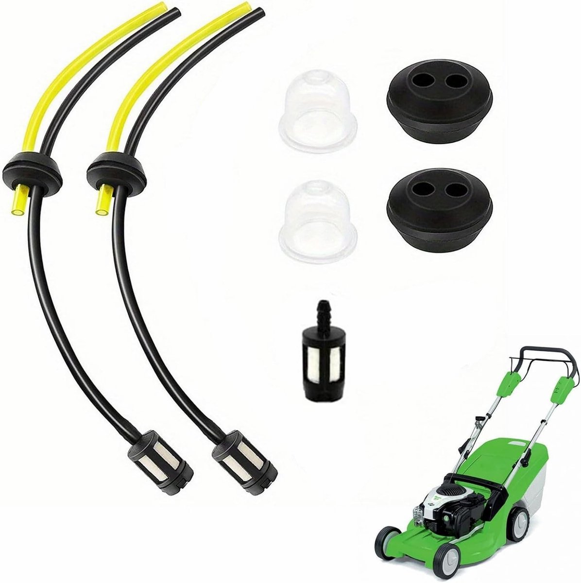 Dailygoods- Benzineslangen met Filter - 7 Stuks - Brandstofslangen - Vervangingsslangen - Duurzaam - Geschikt voor diverse toepassingen