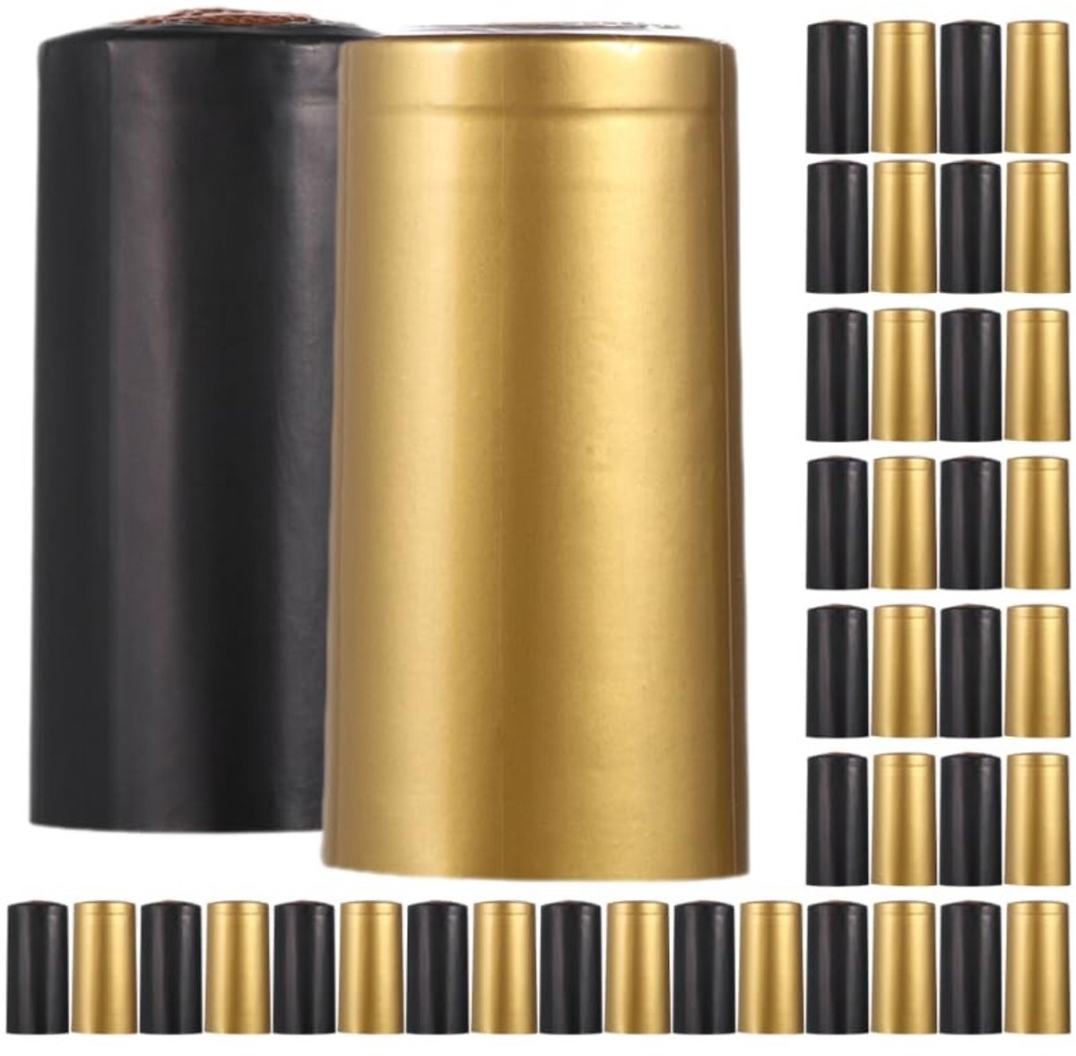 Dailygoods- Wijnflesverzegeling 200 stuks - Warmtekrimpbaar - Intrekbare Wijnverpakking - Flessenafdichtdeksels - Polyvinyl - Lange levensduur