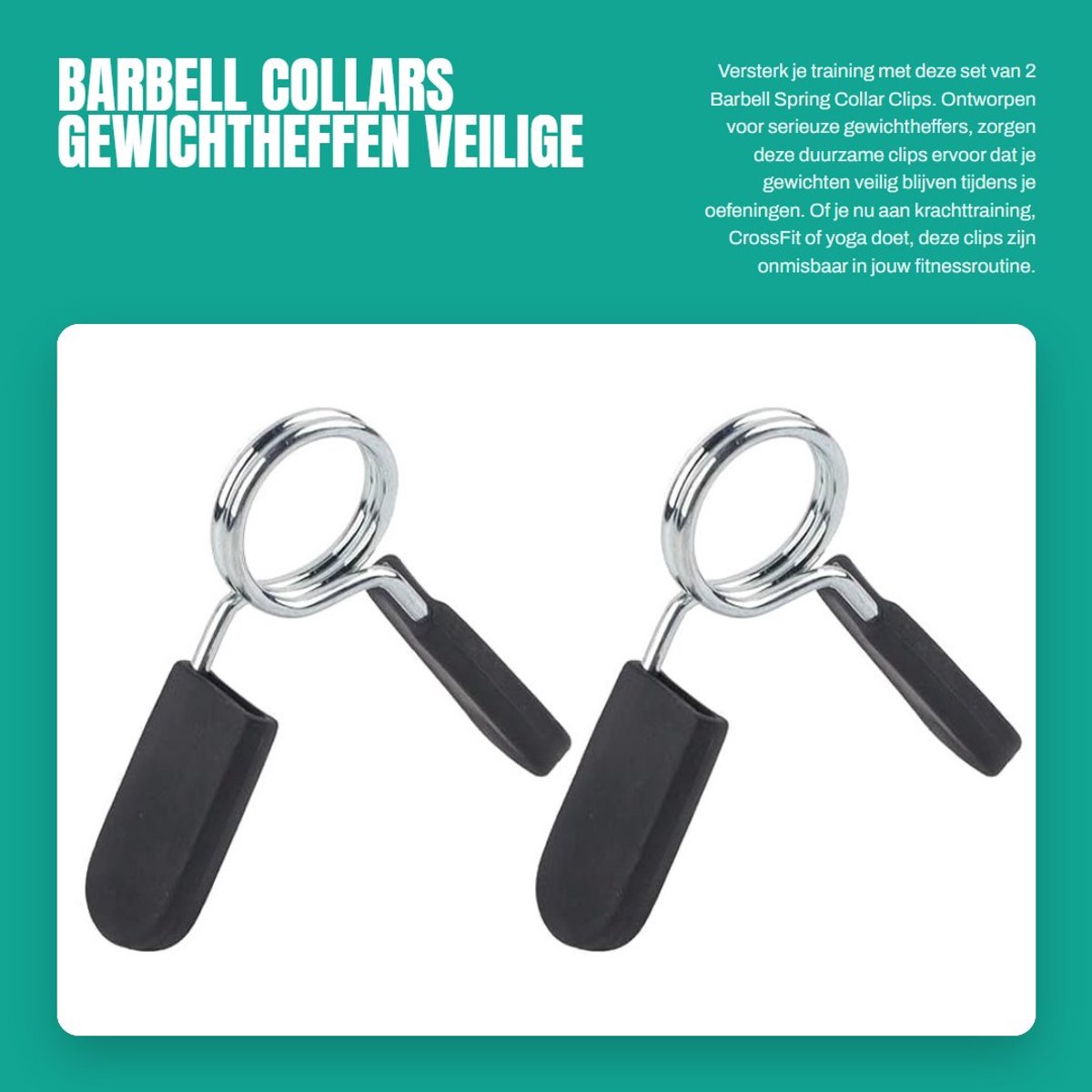 Dailygoods- Barbell Collar 25mm - 2 Stuks - Schokbestendig - Antislip - Geschikt voor Gewichtheffen - Eenvoudig in Gebruik - Gewichtschijf