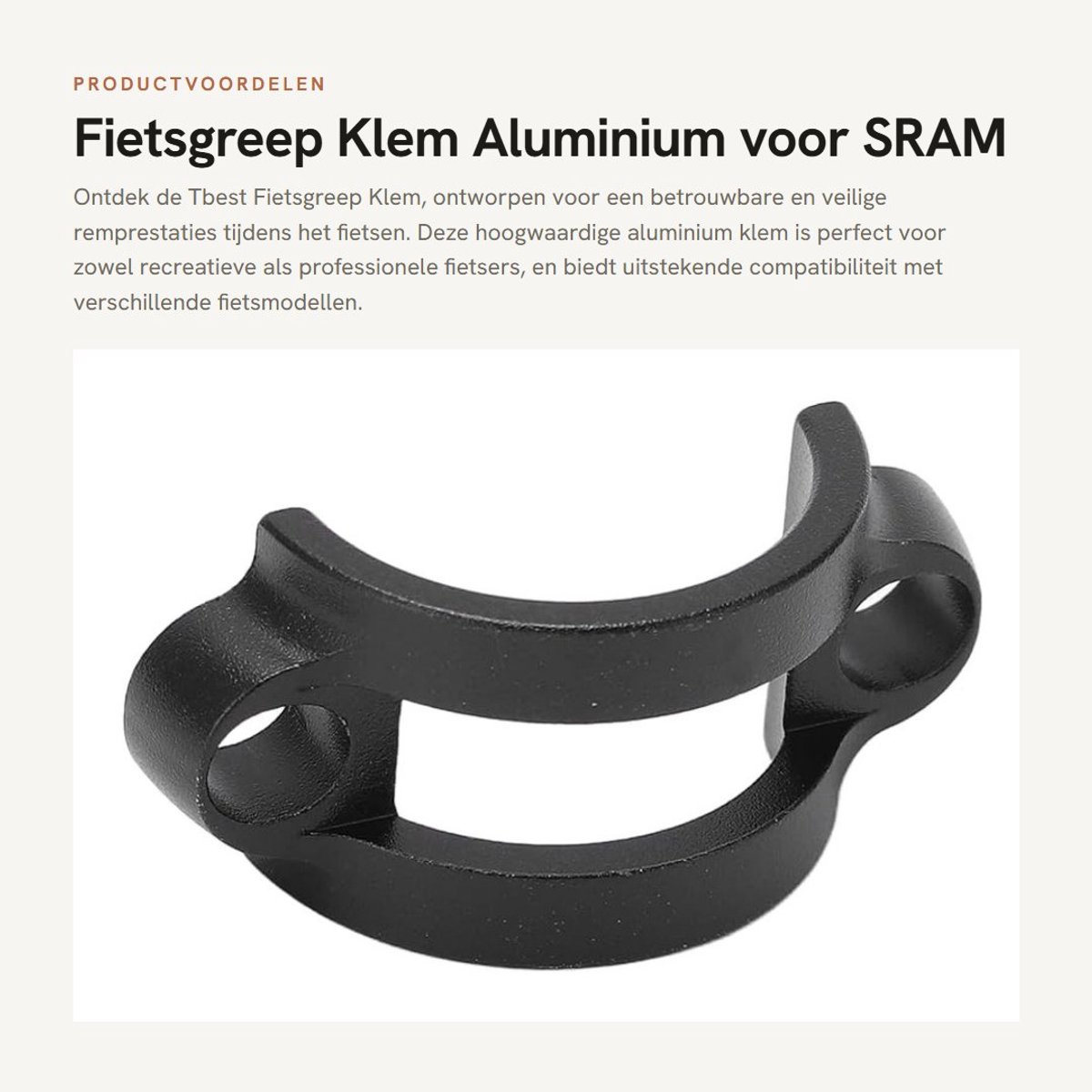 Dailygoods- Remklem Aluminium - Universele Beugel - Veiligheidsklem - 2 Gaten - Compatibel met SRAM AVID - Gewicht 5g