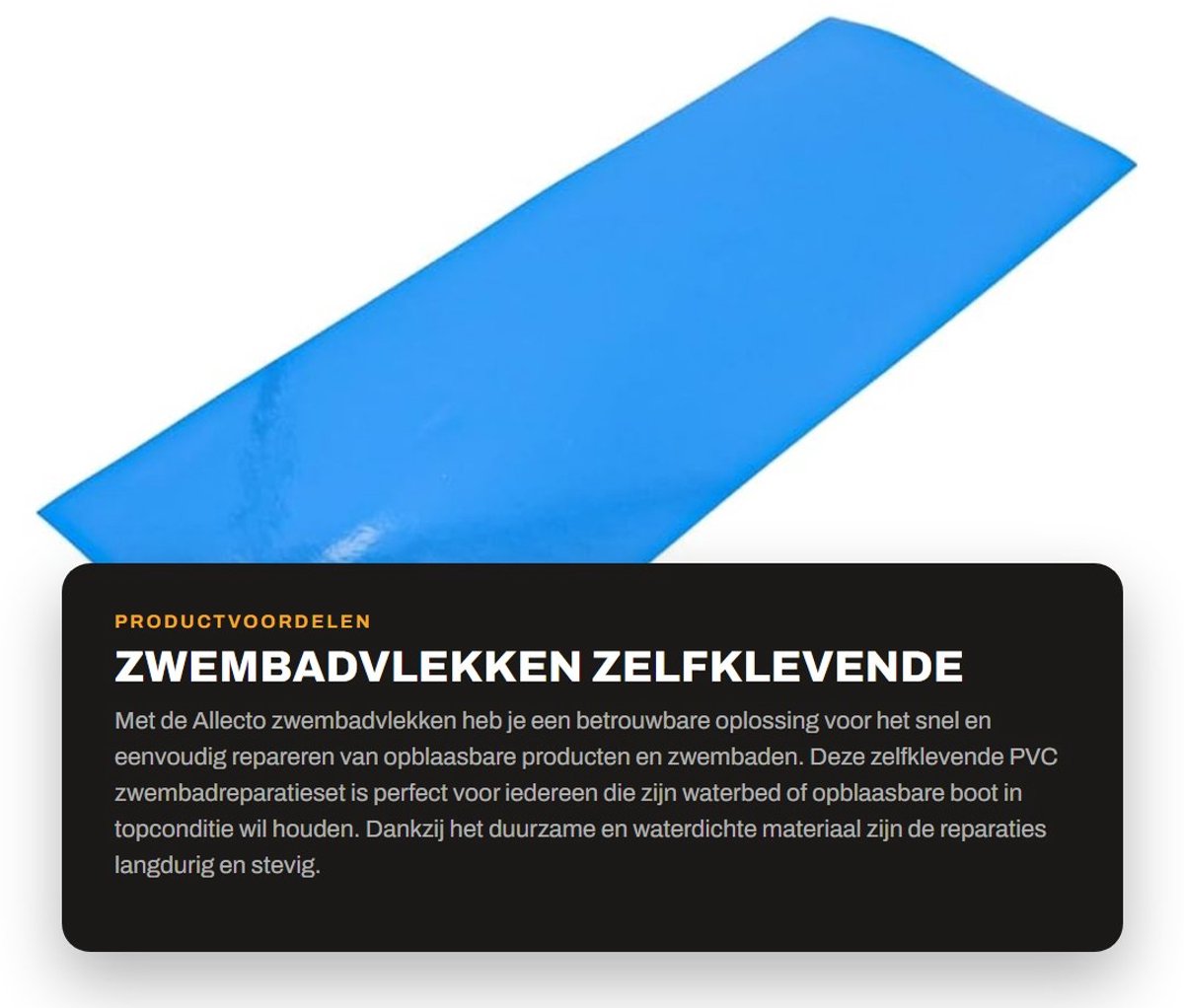 Dailygoods- Zwembadreparatieset 20 stuks - Onderwater PVC - Reparatie Patches - Waterdicht - Duurzaam - Geschikt voor opblaasbare producten - Reparatiepatches
