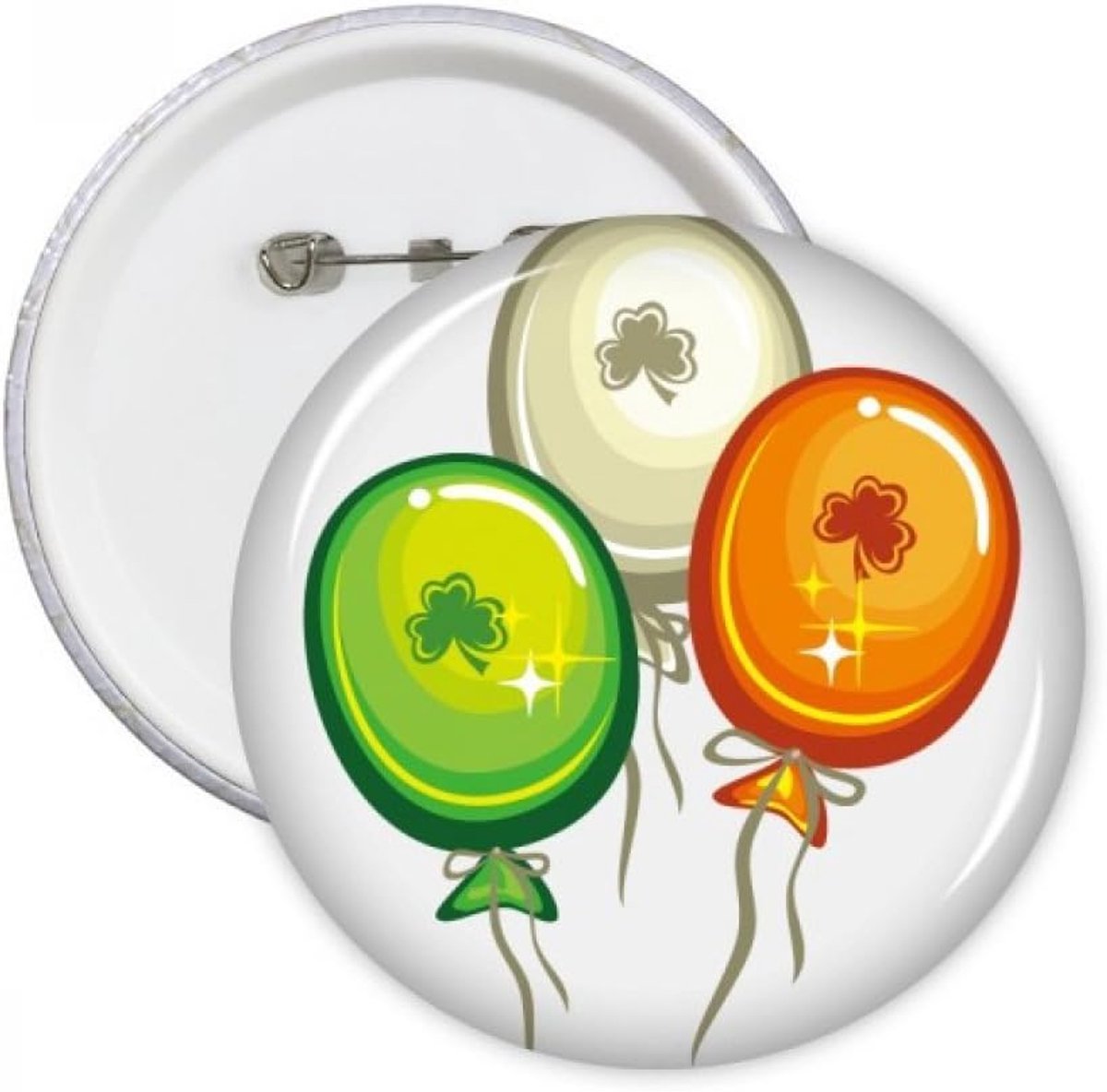 Ronde Pinnen Badge - Kleding Decoratie - Persoonlijke Stijl - Kras- en UV-bestendig - 5 stuks M - Multicolor