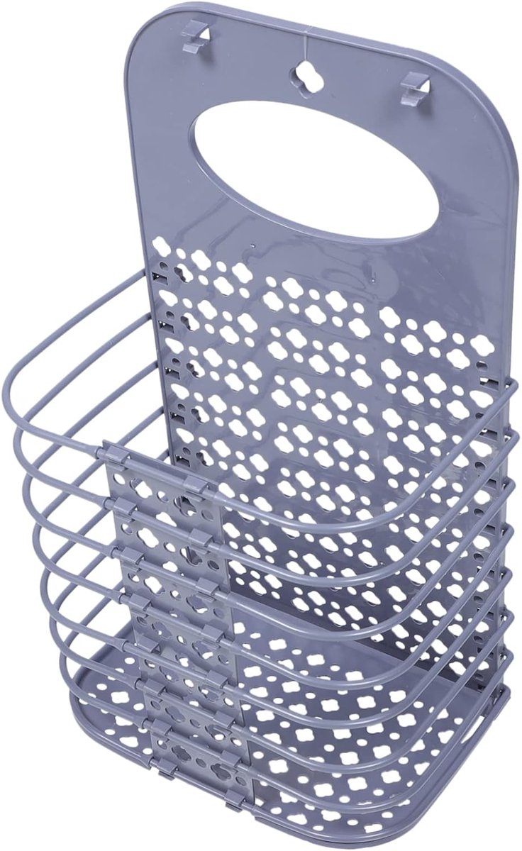 Wasmand Opvouwbare mand Kleding Opbergen Ruimtebesparend Ontwerp 52.5 cm Grijs