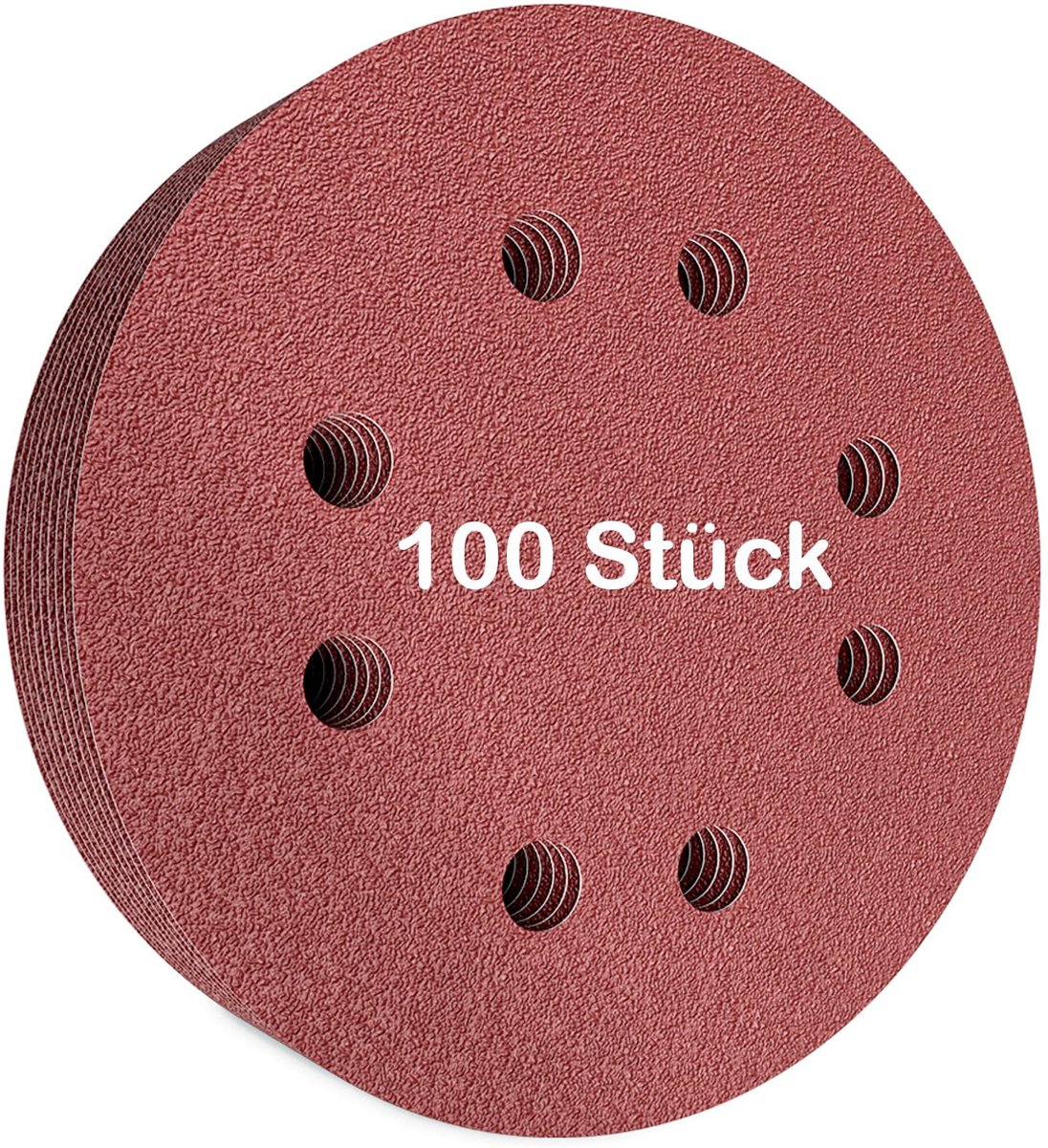 Dailygoods- Schuurpapier Set 60 Stuks - Schuurpapier 125mm - Klittenband - Korrelgrootte P40/P60/P80/P120/P180/P240 - Edelkorund - Universeel Inzetbaar - Slijpschijven