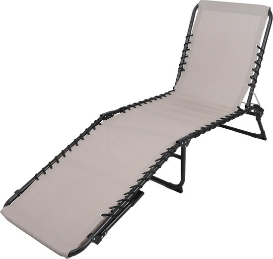 SET X 2 GRIJS BLAUW STRANDSTOEL 187X56XH26/85CM van Happy Cocooning — afbeelding 4
