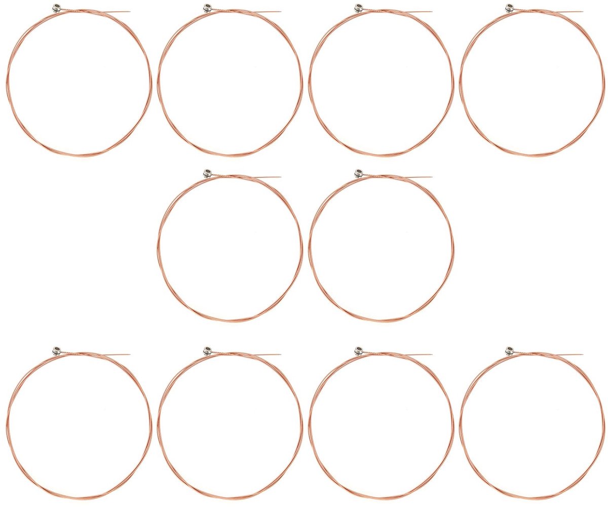 Dailygoods- Gitaren Snaren 10 Stuks - Hoge Kwaliteit - Roestvrij - Duurzaam - 88cm - Antiroest Coating - Stabiele Stemming - Gitarensnaren