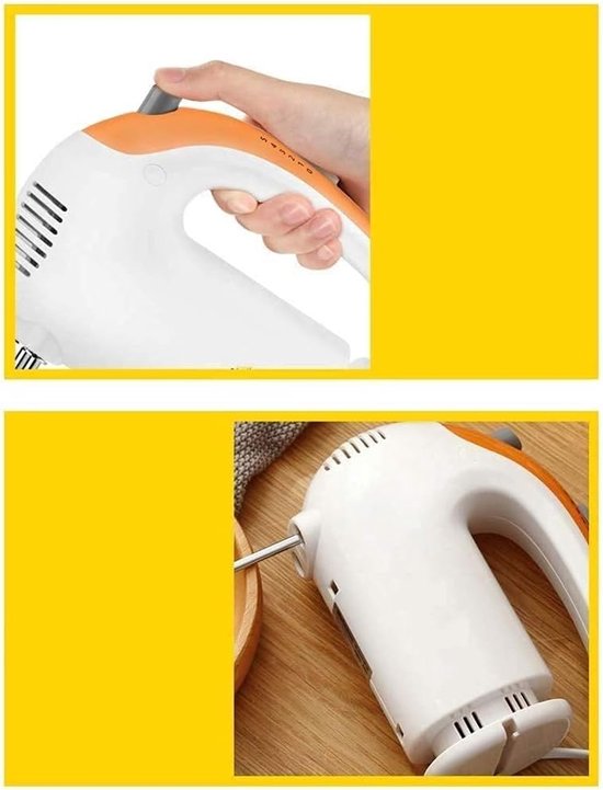 Handmixer - Keukenmixer - Bakken en mengen - 5 snelheden - 300W - Roestvrij staal — afbeelding 4