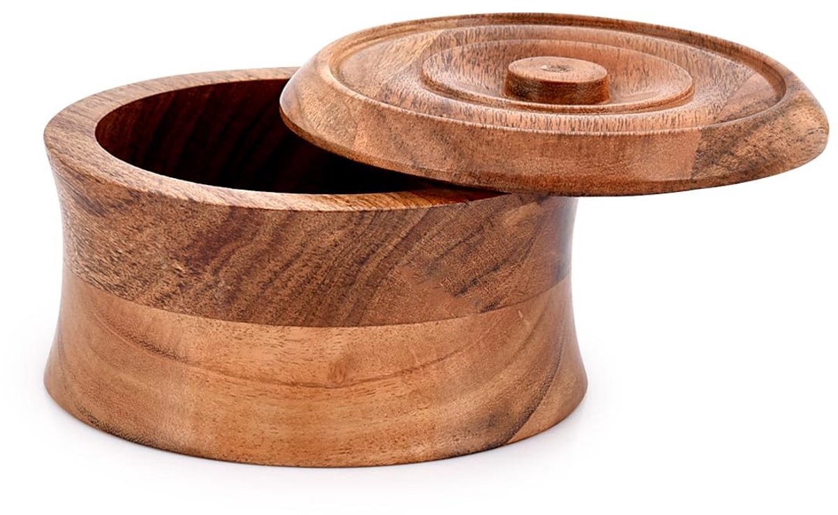 Dailygoods- Sieradendoos Vintage Stijl - Houten Juwelenkistje - Opbergorganizer - Sieradenhouder - 12,7 cm x 12,7 cm x 7,62 cm - Handgemaakt - Juwelendoos