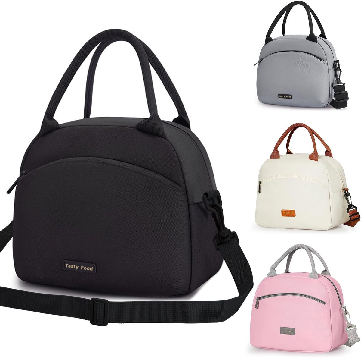 Dailygoods- Lunchtas Herbruikbaar - Waterdicht - Klein Koeltasje - Dames - Volwassenen - Dubbele Vakken - 26x21x14 cm