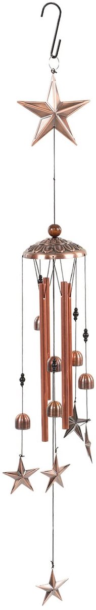 Dailygoods- Windgong Vijfpuntig Sterontwerp - Tuindecoratie - Buitenwanddecoratie - Helder Geluid - Gelegeerd Metaal - Sterk en Duurzaam