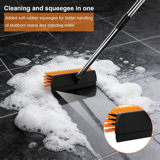 Tuinhark Heavy Duty - 10,2 inch borstelkop - rubberen schraper - ideaal voor het vegen van oprit en terras - SnelShoppen — afbeelding 2