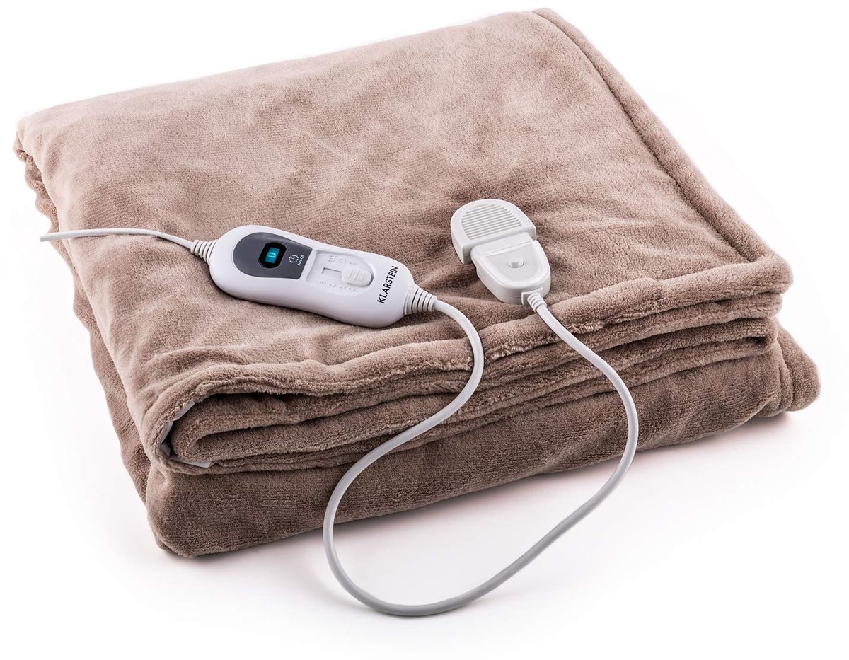 SnelShoppen - XL Warmtedeken 120 W Elektrische Deken met Automatische Uitschakeling, Wasbare Knuffeldeken voor Bed, Bank & Camping, Energiebesparend 1