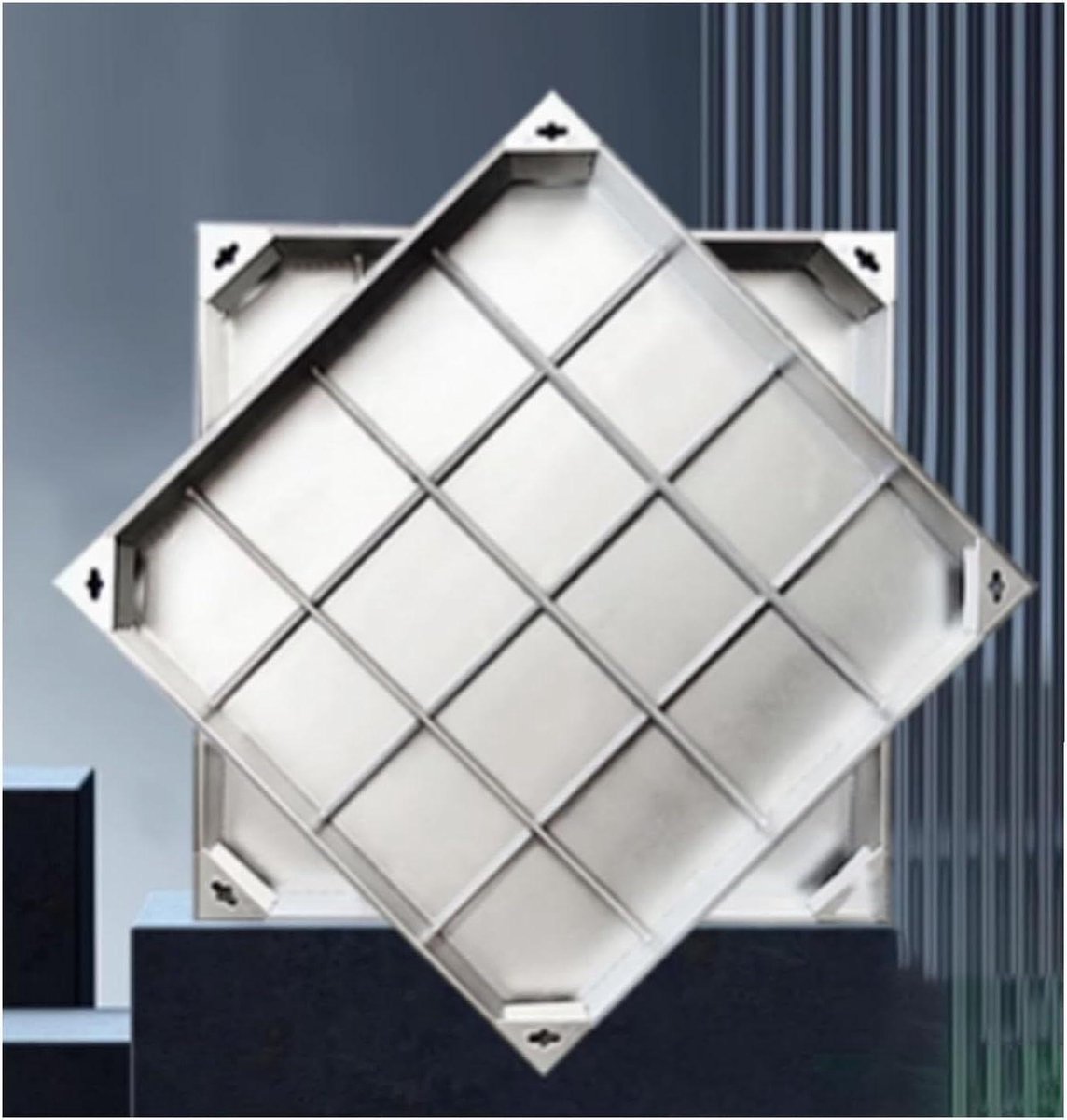 Roestvrijstalen Putdeksel - Rioolgoot Afdekking - Buitenruimte Afdekken - Versterkt Staal - 45 x 45 x 8 cm - Zilver