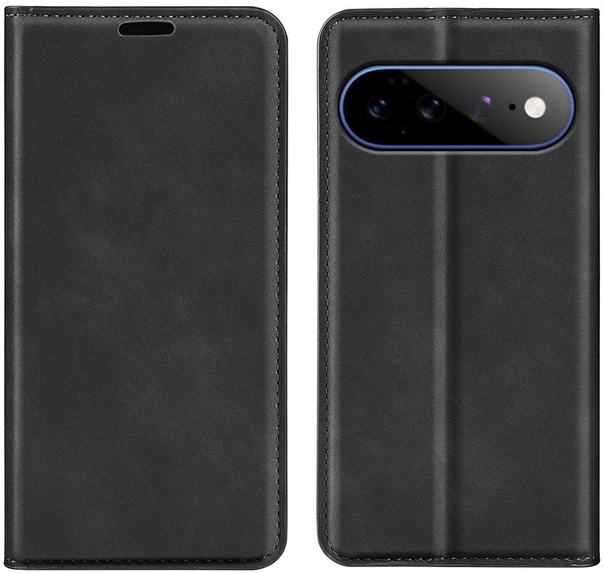 MobyDefend Hoesje - Geschikt voor Google Pixel 11 Pro XL - Luxe Wallet Bookcase (Magnetische Sluiting) - Zwart