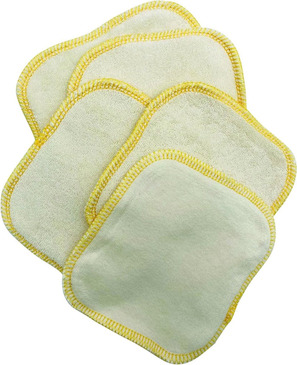 Babydoekjes Katoen - Wasbare doekjes - Baby verzorgen - Biologisch katoen - 12 x 12 cm - Wit