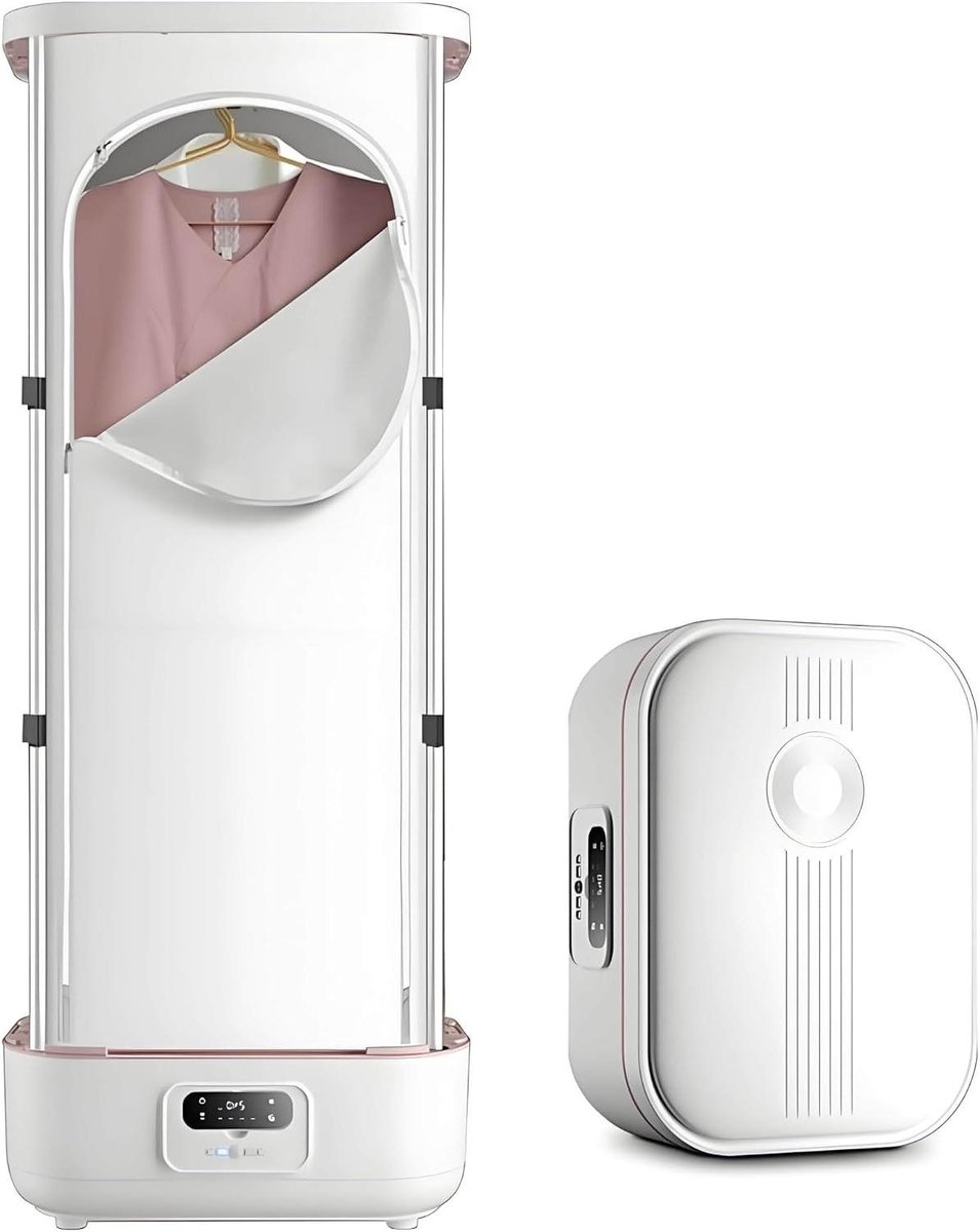 Wasdroger met Stoomfunctie - Kledingstomer Droger - Kleding Snel Drogen - Automatisch Strijken - 6 kg - Wit
