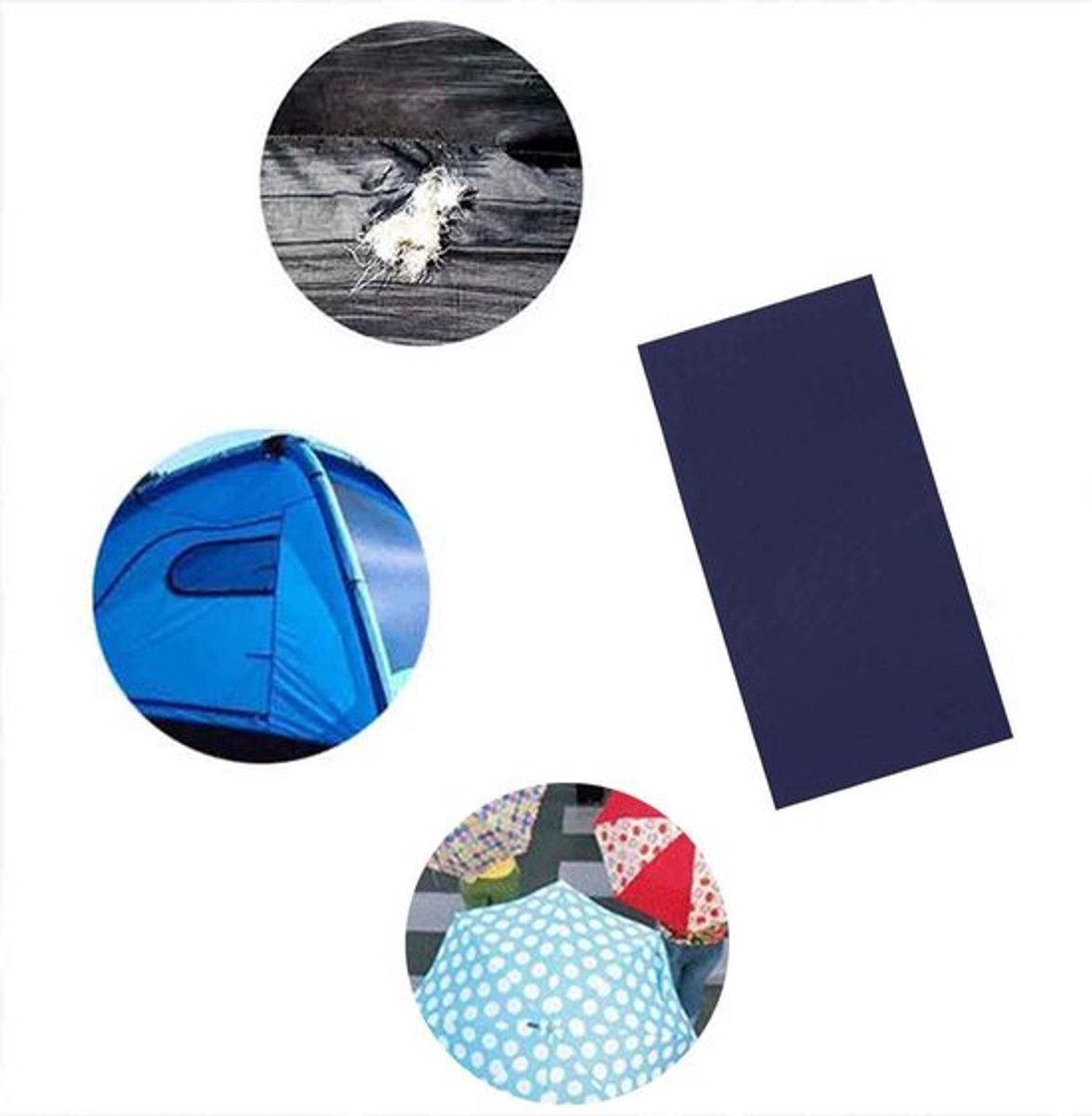 10 Zelfklevende Waterdichte Reparatie Patches voor Donsjacks, Tent en Zwembaden - Ideaal voor Kleding en Outdoor Activiteiten