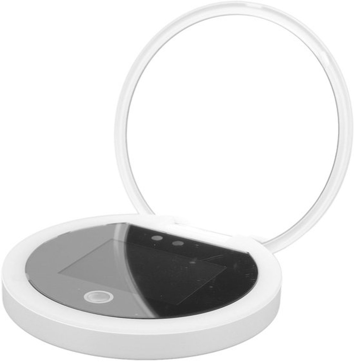 UV-cosmetische Spiegel - Draagbare make-upspiegel - Compact dubbelzijdig ontwerp - 2x vergrotende spiegel - UV-camera voor zonnebrandtest...