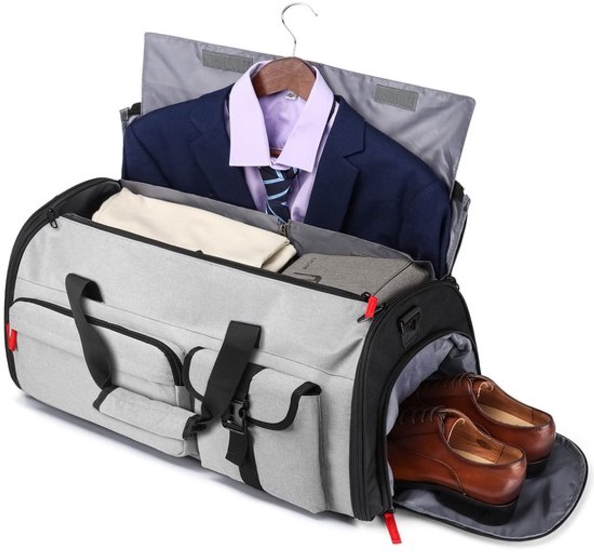3-in-1 - Reistas met wielen - Handbagage 55,8x30x32 cm - Waterdicht - Scheurvast - 50 liter capaciteit