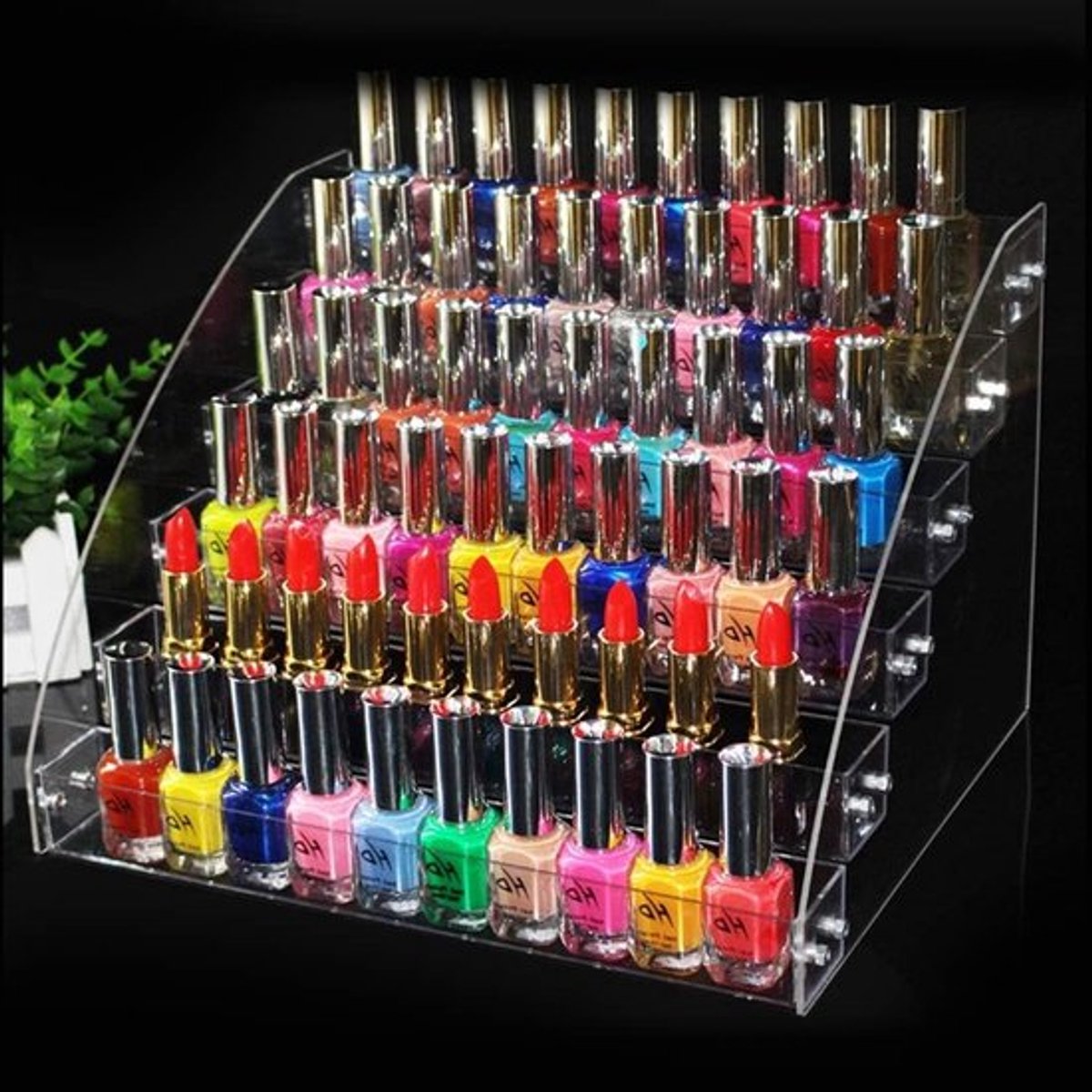 Veelzijdige Acryl Houder voor Nagellak, Organiser voor Cosmetica en Essentiële Olie Flessen met 6 Niveaus