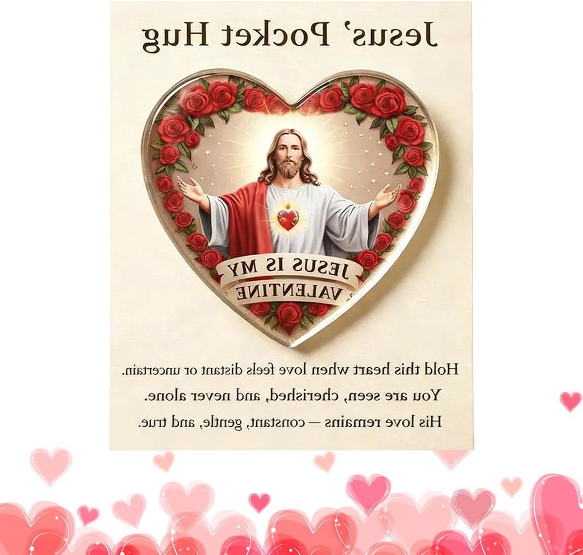 Jezus Aandenken - Spirituele Kaart - Geloof Ondersteunen - Draagbaar Comfort - 9 x 7 cm - Afzonderlijke Kenmerken
