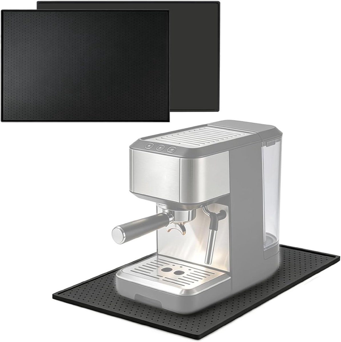 Siliconen onderlegger 48 x 30 cm voor koffiezetapparaat, antislip en waterdicht, ideaal als voermat voor huisdieren en bescherming tegen vlekken