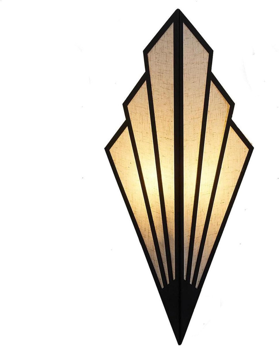 Nordische Wandlamp - Art Deco Lamp Huis - Sfeerverlichting Creëren - Waaiervormig Design - Niet Gespecificeerd - Zwart