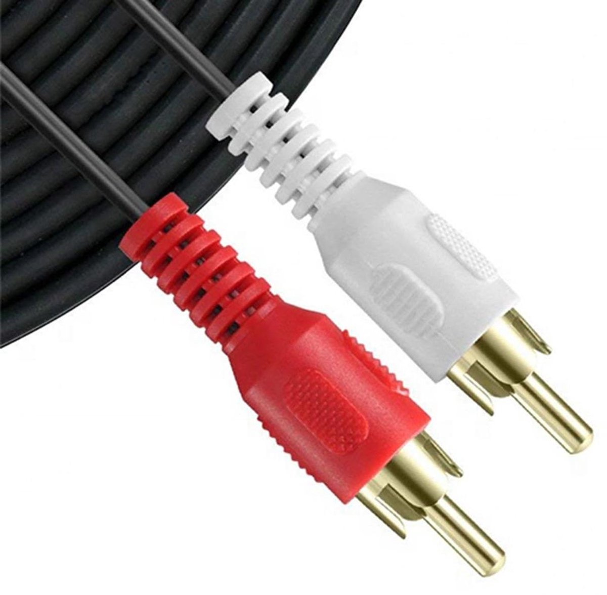 RCA audiokabel - Stereo kabel Tulp kabel - Muziek afspelen - Vergulde connectoren - 30 meter - Zwart