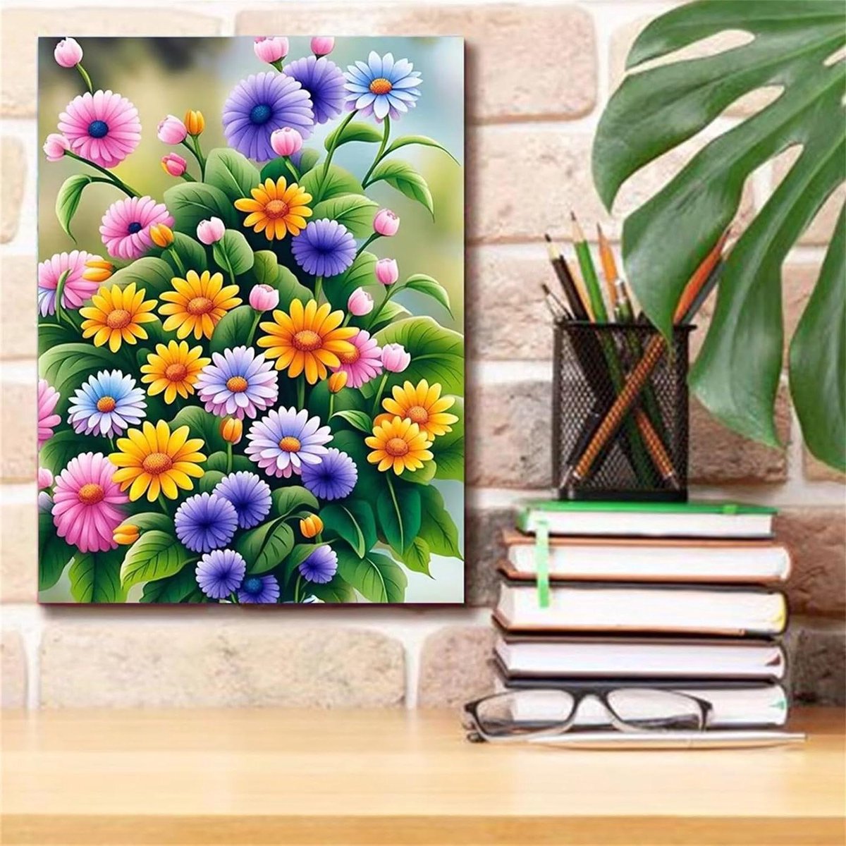 Puzzel 2000 Stukjes - Legpuzzel Volwassenen - Ontspannende Hobby - Gedetailleerd Bloemmotief - 100 x 70 cm - Kleurrijk
