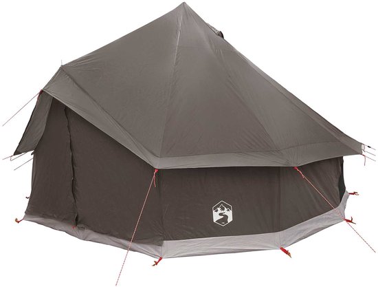 vidaXL - Tipi - Tent - 6-persoons - Bruin - Grijs - Polyester - en - Staal van Vidaxl — afbeelding 4