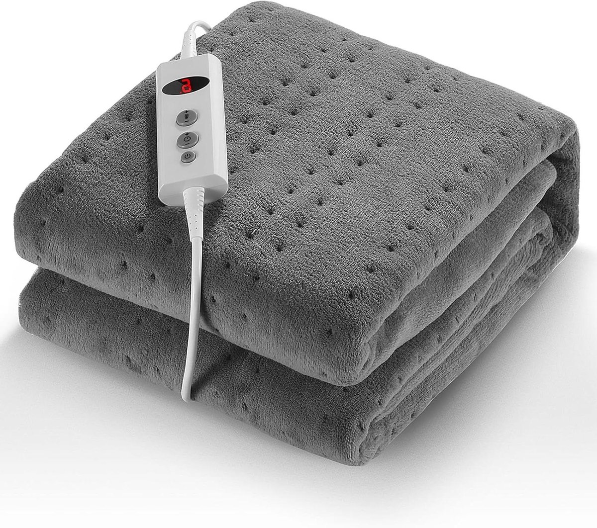 Elektrisch Onderdeken - Warmte deken - Lekker slapen - 10 standen - 150 x 80 cm - Lichtgrijs